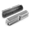 PCE314.1031.03 Ford SB 289 302 351 Windsor Nostalgic Finned Aluminum Valve Covers Tall w/o Hole - image 3