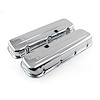 PCE314.1041.01 Chevy BBC 454 Chrome Steel Valve Covers - Short w/ Baffled Hole