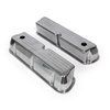 PCE314.1083.10 Ford SB 289 302 351 Windsor Polished Alum. Ball Milled Valve Covers Tall w/Hole - image 2