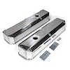 PCE314.1125.02 Mopar Chrysler SB 318 340 360 Fabricated Valve Covers Tall Polished w/ Hole