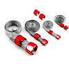 Universal Stainless Steel Braide Hose and End Sleeve Kit - Red - image 1