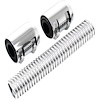 12 Flexible Chrome Stainless Steel Radiator Hose and End Cap Kit - image 1