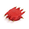 Male/HEI Screw-Down Flathead Crab Distributor Cap - Red - image 1