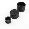 LONG GILMER CRANK ALTERNATOR AND WATER PUMP PULLEYS ONLY - BLACK - image 1