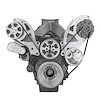 PCE415.1050 Chevy GM LS1 LS2 LS3 LS6 Billet Aluminum High Mount Serpentine Pulley Set