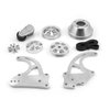 PCE415.1050 Chevy GM LS1 LS2 LS3 LS6 Billet Aluminum High Mount Serpentine Pulley Set - image 3