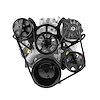 Billet Aluminum Serpentine Pulley Kit Small Block Chevy [Black] - image 1