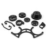 Billet Aluminum Serpentine Pulley Kit Small Block Chevy [Black] - image 3