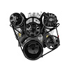 PCE415.1028.02 Complete Serpentine Belt Drive System Kit Small Block Chevy 350 [Black] - image 1