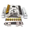 Chevy SBC 350 383 400 Straight Plug Solid Flat Tappet CNC Top End Engine Kit - image 3