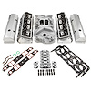 Chevy SBC 350 Hyd FT 190cc Straight Plug Cylinder Head Top End Engine Combo Kit - image 1