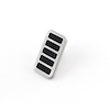 2 3/8 x 4 1/2 Chrome Brake Pad Pedal Only With 5 Rubber Inserts - image 1