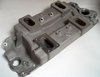 4-Carburetor Pacesetter Intake Manifold for Chevy 283/327/348 V8, 4-Bolt Carb Mounting [Natural Aluminum]
