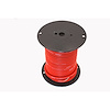 Wires 8MM red white script - 100Ft spool - image 1
