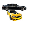 Matte Black Super Bee Decal Kit for 2012-2014 Dodge Charger - image 1