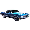 W29 Stripe Kit for 1970 Oldsmobile 442 W29 w/Air Induction Hood - image 1