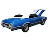 W29 Stripe Kit for 1972 Oldsmobile 442 W25 w/Air Induction Hood - image 1