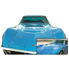 LT-1 Hood Stencil (Equal Stripes) and Decal Kit for 1970-1972 Corvette - image 1