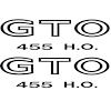 "GTO 455H.O." Fender Decal Kit for 1971-1972 Pontiac GTO - image 1