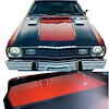 Hood and Cowl Blackout Pinstripe Kit for 1973 Plymouth Duster - image 1