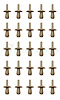 6105 002/25 TAN Push-In Fastener for 1970-1972 Nissan 240Z, 1974-1975 Nissan 260Z, 1975-1978 Nissan 280Z - image 1