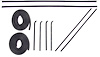DK 1110 60 Door Seal Kit for 1960-1963 Chevy C10 Trucks, 1960-1963 Chevy C20 Trucks, 1960-1963 Chevy C30 Trucks - image 1