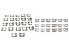 Windshield & Rear Window Molding Clip Kit 1968-1972 Chevy Chevelle - image 1