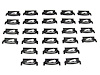 Windshield Molding Clip Kit for 1984-1994 Jeep Cherokee [4-Door]; 1986-1992 Jeep Comanche [2-Door, Standard Cab] - image 1