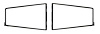 VWK 5120 81 Vent Glass Seal Kit for 1981-1990 Toyota Land Cruiser - image 1