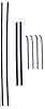 WFK 1111 55 A Beltline Molding Kit for 1959-1959 Chevy 3B, 1959-1959 Chevy 3C, 1959-1959 Chevy 3D, 1959-1959 Chevy 3E/3F - image 1