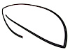 WFS F2631 Windshield Molding for 2006-2008 Honda Fit - image 1