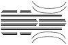 3913936-BK Decal & Stripe Kit, 1967 Chevelle, Body Side, Super Sport, Deluxe - image 1