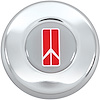 Chrome Horn Cap w/Oldsmobile Rocket on Gray - image 1