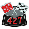 Crossed Flags 427 Air Cleaner Decal 1964-1977 Chevy Chevelle/El Camino 427 - image 1