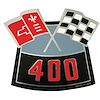 Air Cleaner Decal 1964-77 Chevelle Crossed Flags 400 - image 1