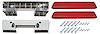 AK15RD Armrest Base/Pad Kit, Front, 1965-67 A-Body