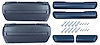BK16DB Armrest Kit, 1968-69 Front Pads/Bases w/Rear Pads Only - image 1