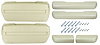 BK16PL Armrest Kit, 1968-69 Front Pads/Bases w/Rear Pads Only - image 1