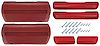BK16RD69 Armrest Kit, 1968-69 Front Pads/Bases w/Rear Pads Only - image 1