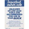 Decal 73 Riviera Fuel Requirement Unleaded - image 1