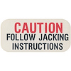 Decal 62-64 Cadillac 63-64 Riviera Jack Base Caution - image 1
