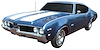 Decal Kit 1969 Cutlass W42 Hood/Trunk Stripes - image 1