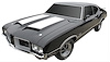Decal Kit 1971 Cutlass W25 Body Stripes - image 1