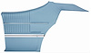 Side Panels 1968-69 Cutlass Holiday/S Coupe Rear Assembled - image 1
