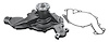 Water Pump for 1968-1973 Cadillac V8 472, 500ci Engines - image 1