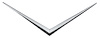 "V" Trunk Lid Emblem 1965-1966 Cadillac Calais/DeVille - image 1