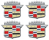 CE08789-ST Emblem, 1963-80 Cadillac, Hub Cap Crest, 4-pc - image 1