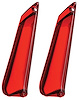 CE15732-PR Lens, Tail Fin, 1961 Cadillac, Pair - image 1