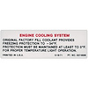 Decal 71-72 Chevelle/El Camino Cooling System Late 71 - image 1