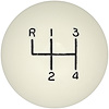 Shift Ball 4-Speed Chevelle/El Camino 3/8 White - image 1
